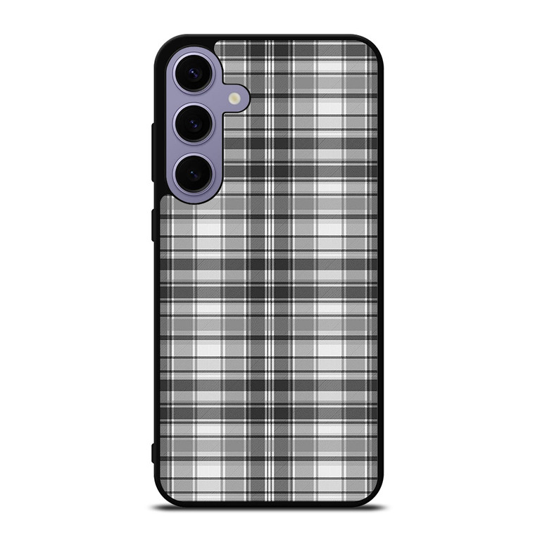 GREY CHECK FABRIC TEXTURES Samsung Galaxy S24 Plus Case Cover