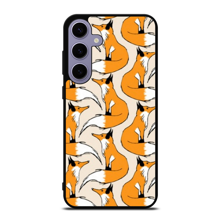 ORANGE FOX PATTERN Samsung Galaxy S24 Plus Case Cover