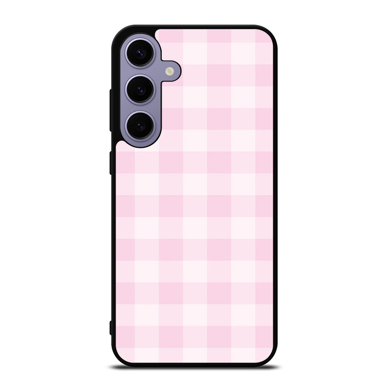 PINK PLAID PATTERN Samsung Galaxy S24 Plus Case Cover