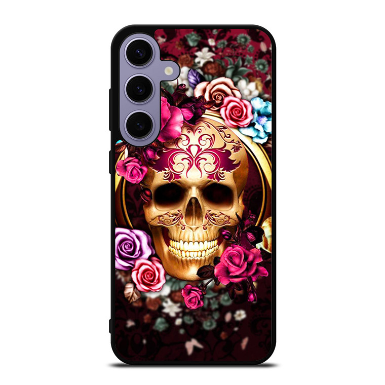 SUGAR SKULL FLOWER 2 Samsung Galaxy S24 Plus Case Cover SUGAR SKULL FLOWER 2 Samsung Galaxy S24 Plus Case Cover