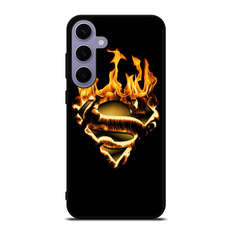 SUPERMAN LOGO FIRE Samsung Galaxy S24 Plus Case Cover