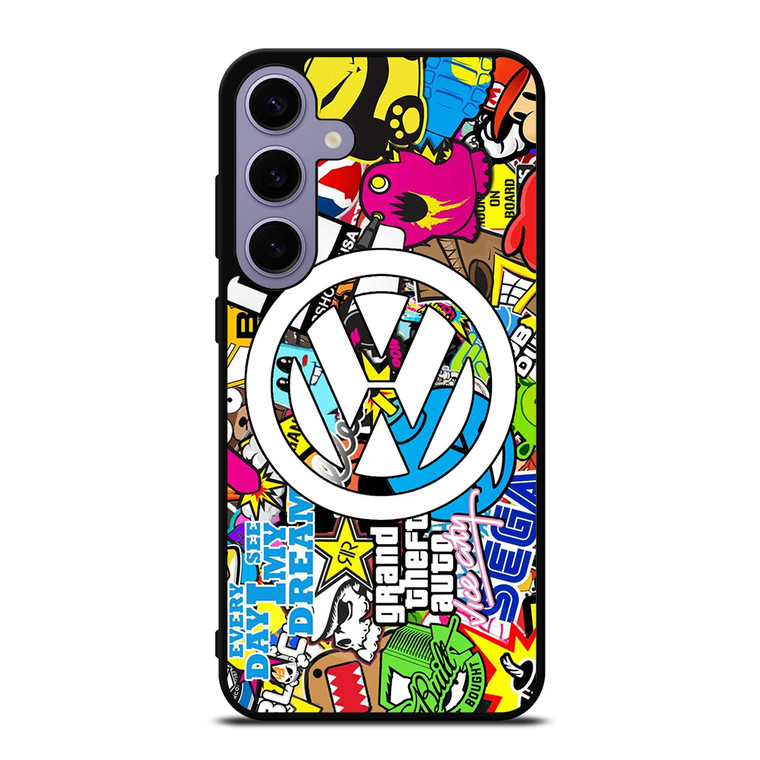 VW STICKER BOMB LOGO Samsung Galaxy S24 Plus Case Cover