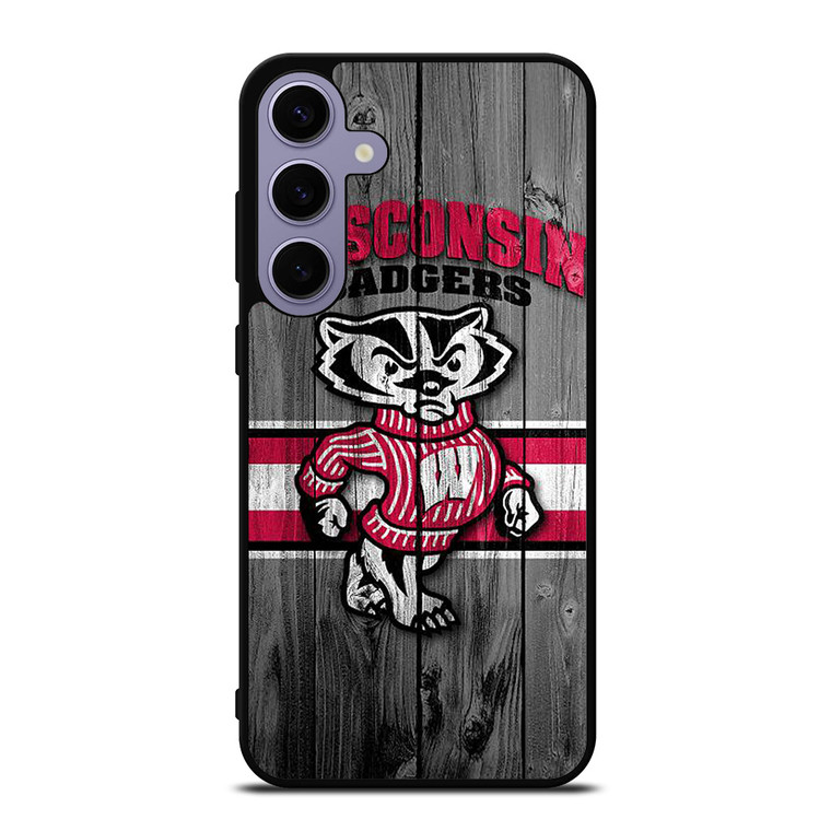 WISCONSIN BADGER WOODEN LOGO Samsung Galaxy S24 Plus Case Cover