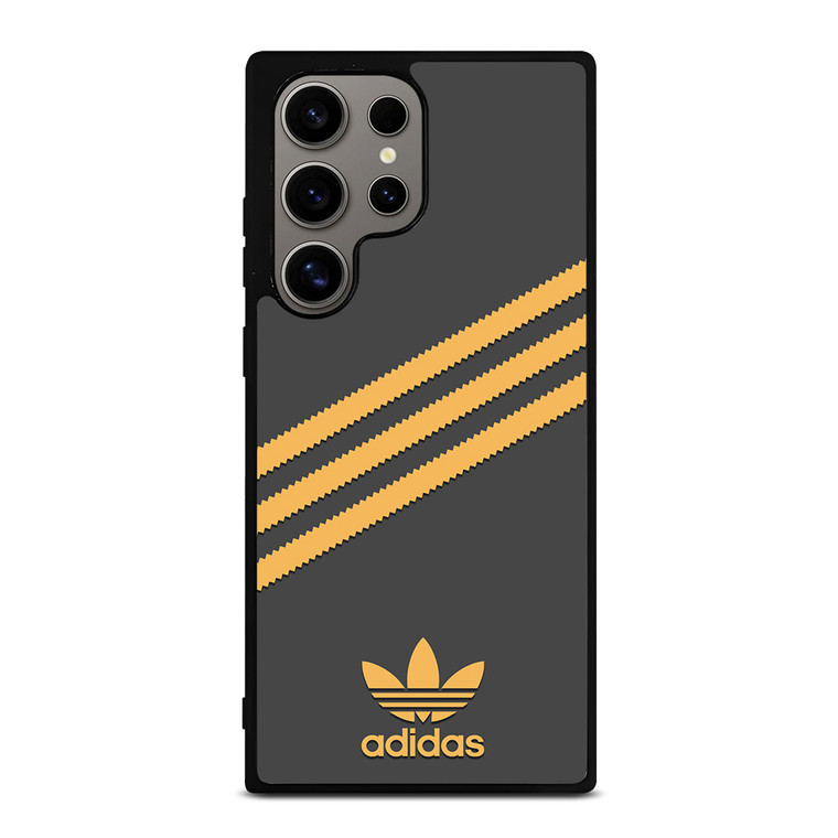 ADIDAS ORIGINALS STRIPES BLACK ORANGE Samsung Galaxy S24 Ultra Case Cover