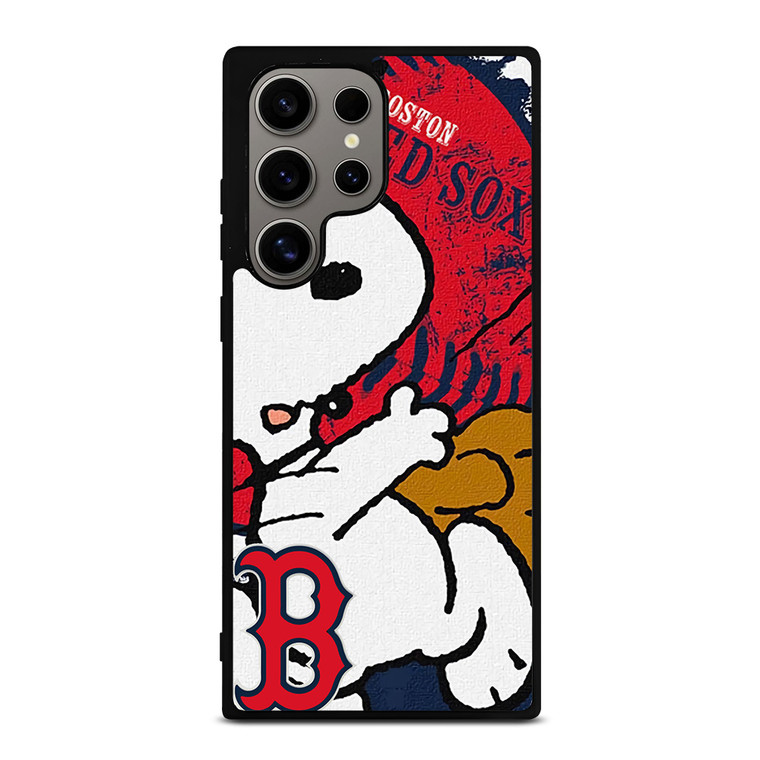 BOSTON RED SOX BASEBALL SNOOPY Samsung Galaxy S24 Ultra Case Cover