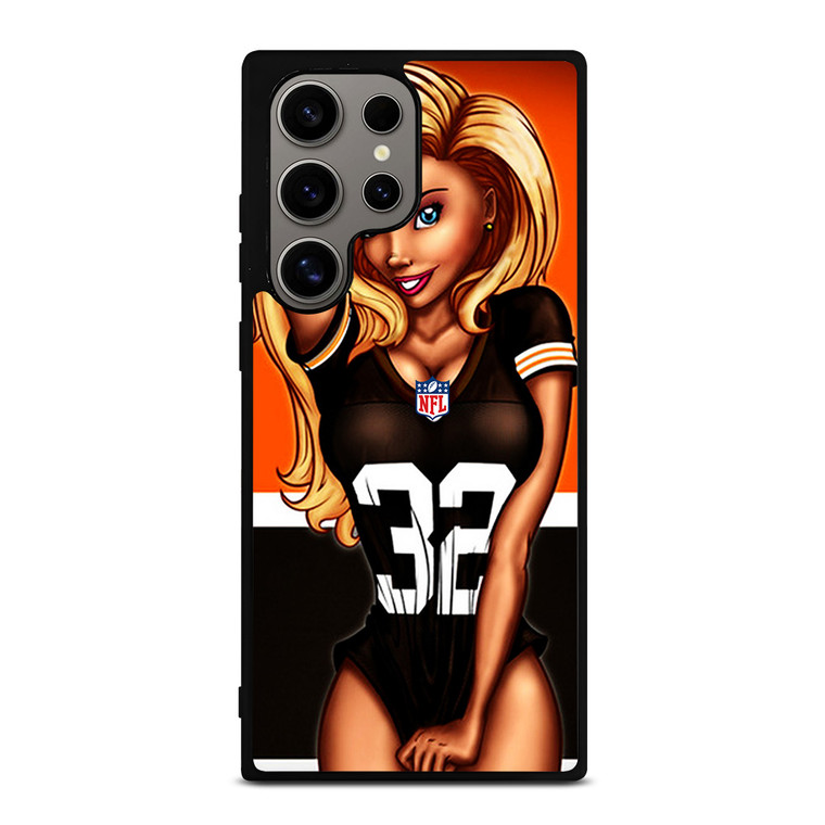 CLEVELAND BROWNS NFL CARTOON GIRL Samsung Galaxy S24 Ultra Case Cover