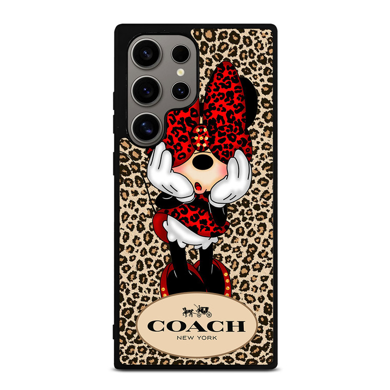 COACH MINNIE MOUSE LEOPARD Samsung Galaxy S24 Ultra Case Cover