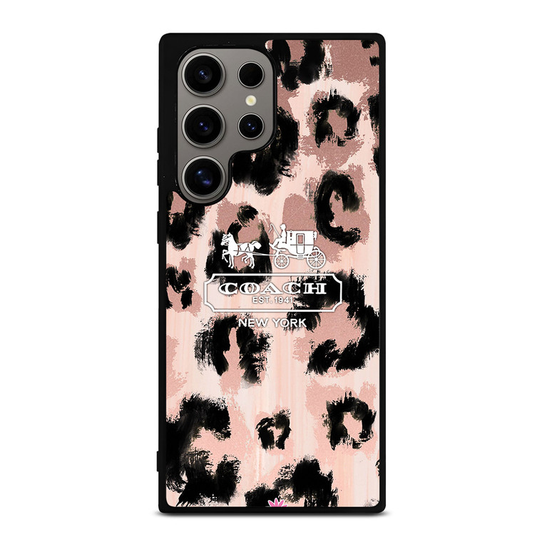 COACH NEW YORK LEOPARD SKIN Samsung Galaxy S24 Ultra Case Cover