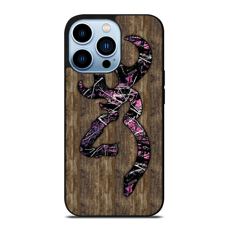 CAMO BROWNING PINK WOOD iPhone 13 Pro Max Case Cover