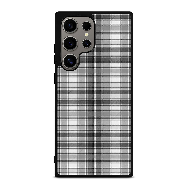 GREY CHECK FABRIC TEXTURES Samsung Galaxy S24 Ultra Case Cover
