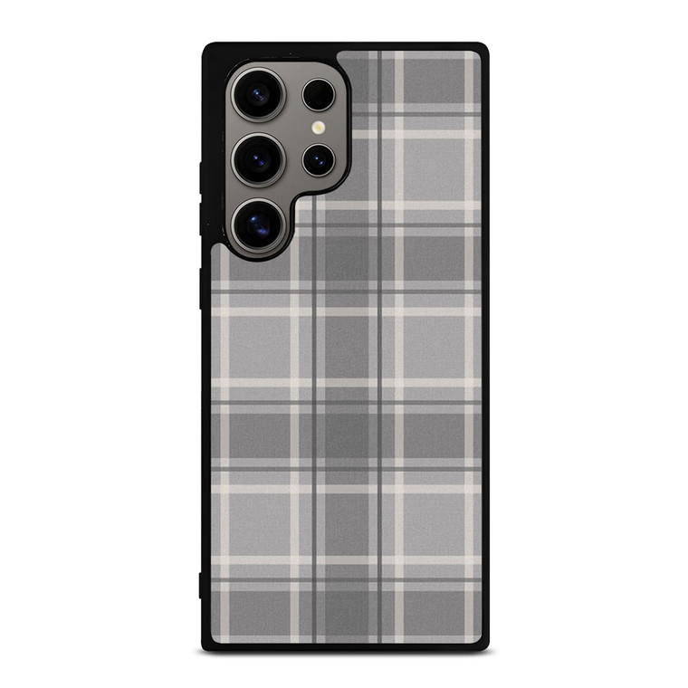 GREY TARTAN PLAID PATTERN Samsung Galaxy S24 Ultra Case Cover