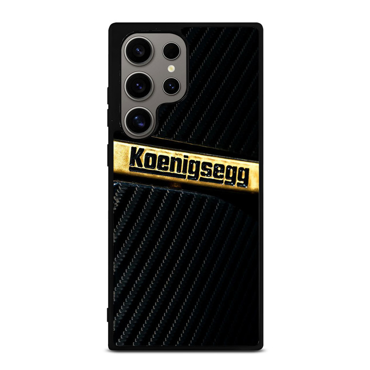 KOENIGSEGG GOLD BLACK CARBON Samsung Galaxy S24 Ultra Case Cover