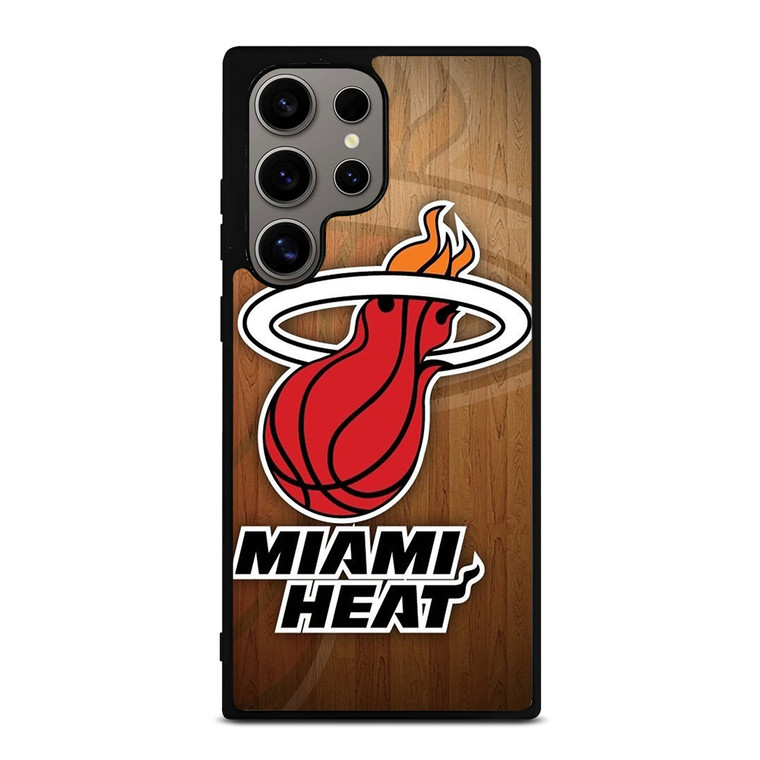 MIAMI HEAT WOODEN LOGO NBA Samsung Galaxy S24 Ultra Case Cover