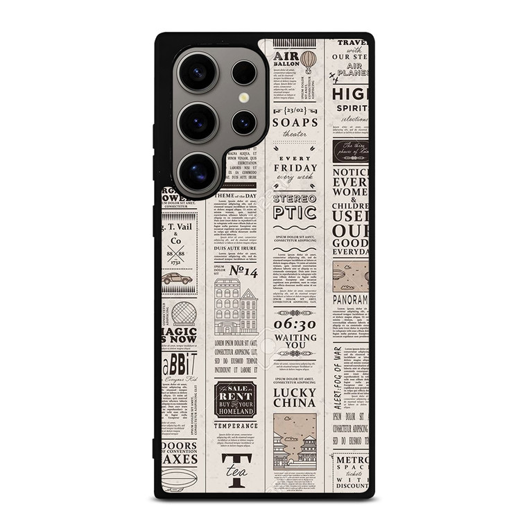 OLD NEWSPAPER PATTERN Samsung Galaxy S24 Ultra Case Cover