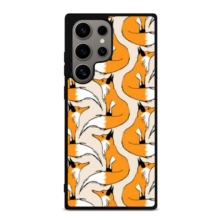 ORANGE FOX PATTERN Samsung Galaxy S24 Ultra Case Cover
