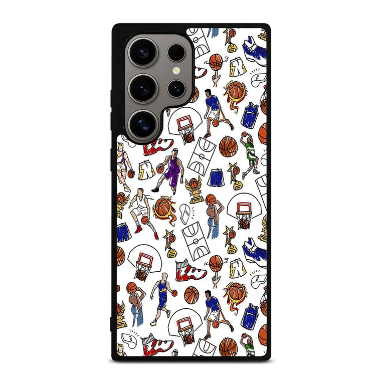 PLAYFUL BASKETBALL DOODLE ART Samsung Galaxy S24 Ultra Case Cover