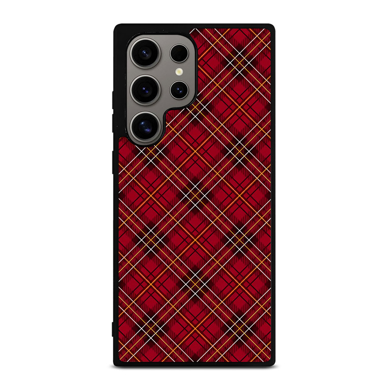 RED TARTAN CROSS PLAID Samsung Galaxy S24 Ultra Case Cover
