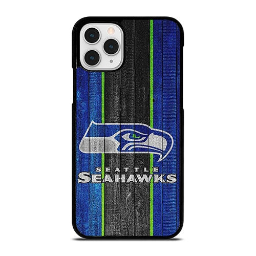 SEATTLE SEAHAWKS WOODEN LOGO NFL iPhone 11 Pro Case Cover