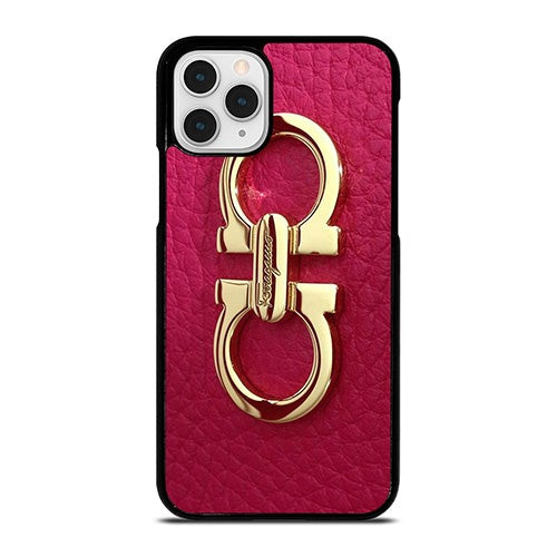 SALVATORE FERRAGAMO LOGO MAGENTA iPhone 11 Pro Case Cover