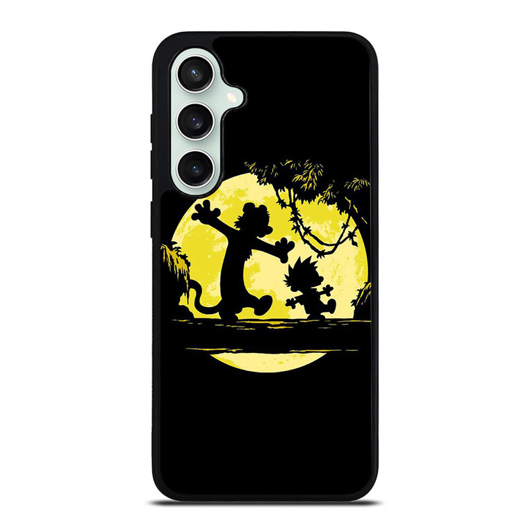 CALVIN AND HOBBES BLACK CARTOON Samsung Galaxy S23 FE Case Cover