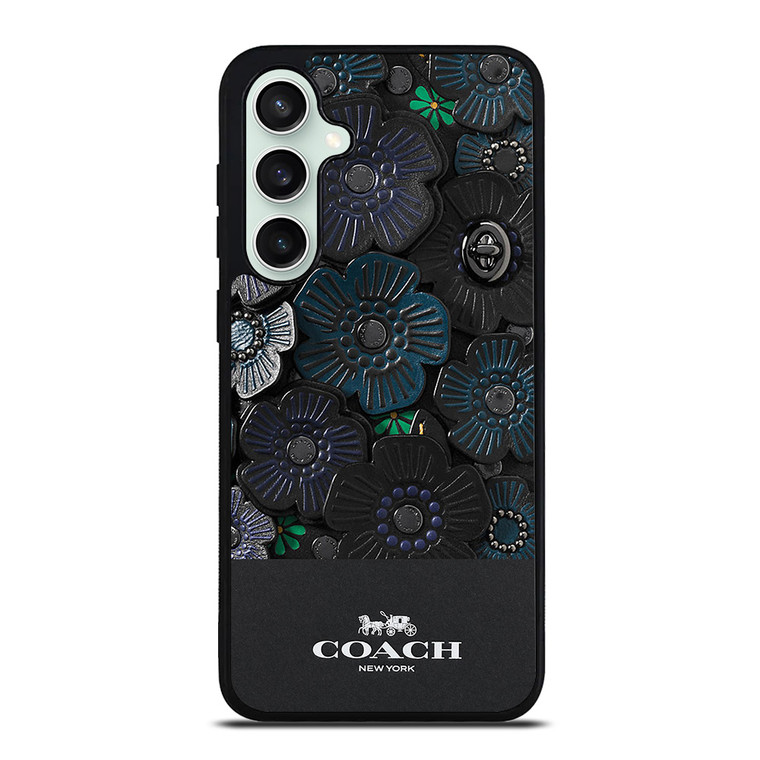 COACH NEW YORK BLACK TEA ROSE Samsung Galaxy S23 FE Case Cover COACH NEW YORK BLACK TEA ROSE Samsung Galaxy S23 FE Case Cover