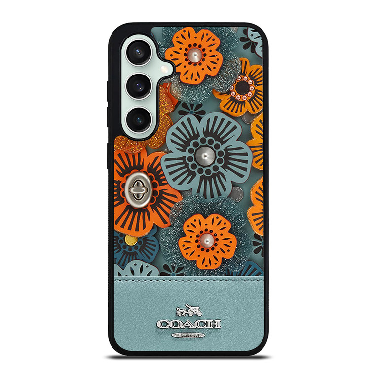 COACH NEW YORK BLUE TEA ROSE Samsung Galaxy S23 FE Case Cover COACH NEW YORK BLUE TEA ROSE Samsung Galaxy S23 FE Case Cover