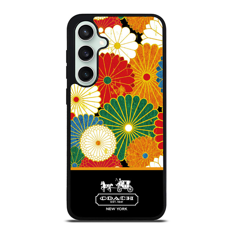 COACH NEW YORK COLORFUL FLORAL LOGO Samsung Galaxy S23 FE Case Cover