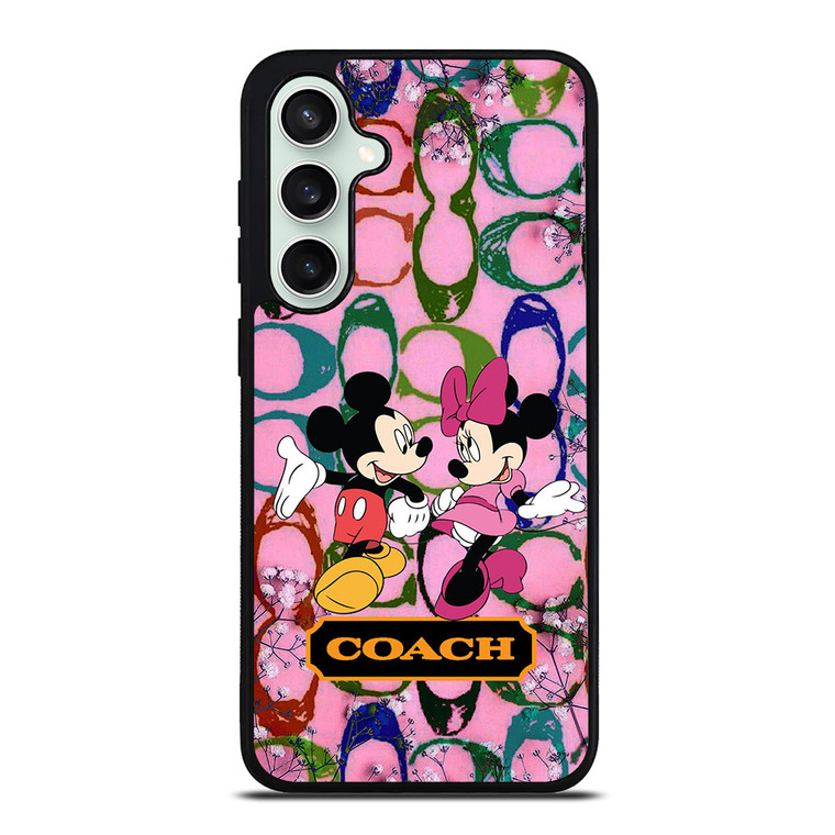 COACH PINK FLOWER MICKEY MINNIE Samsung Galaxy S23 FE Case Cover