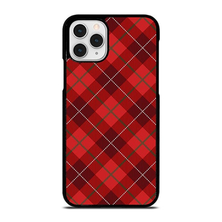 RED TARTAN CROSS PATTERN iPhone 11 Pro Case Cover