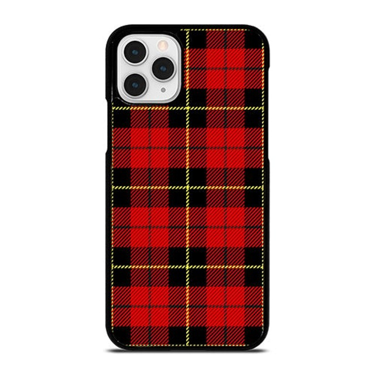 RED BLACK TARTAN PATTERN iPhone 11 Pro Case Cover