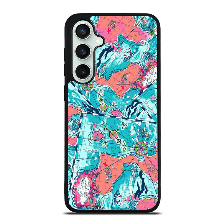 LILLY PULITZER MAP PATTERN Samsung Galaxy S23 FE Case Cover