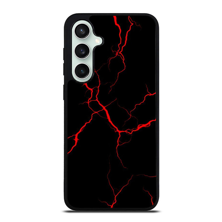 RED NEON LIGHTNING PATTERN Samsung Galaxy S23 FE Case Cover