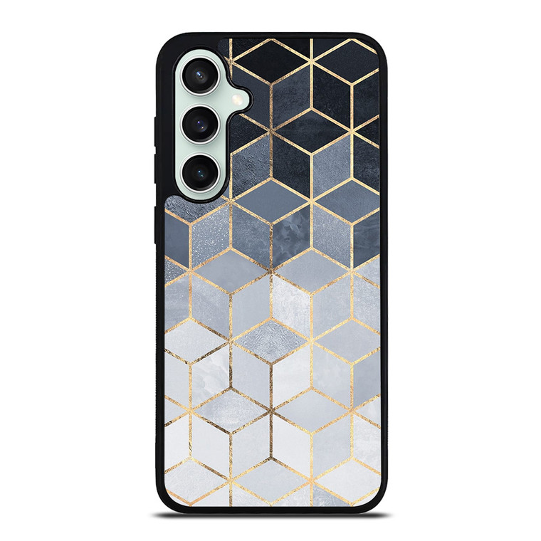 SOFT BLUE GRADIENT CUBES Samsung Galaxy S23 FE Case Cover