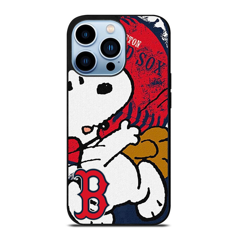 BOSTON RED SOX BASEBALL SNOOPY iPhone 13 Pro Max Case Cover