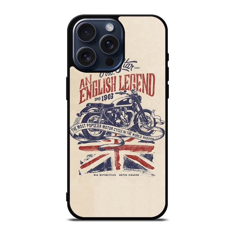 BSA MOTORCYCLE BRITISH GOLD STAR iPhone 15 Pro Max Case Cover