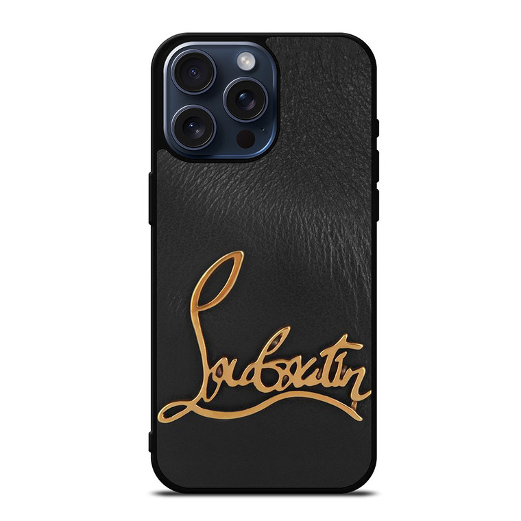 CHRISTIAN LOUBOUTIN LOGO LEATHER iPhone 15 Pro Max Case Cover