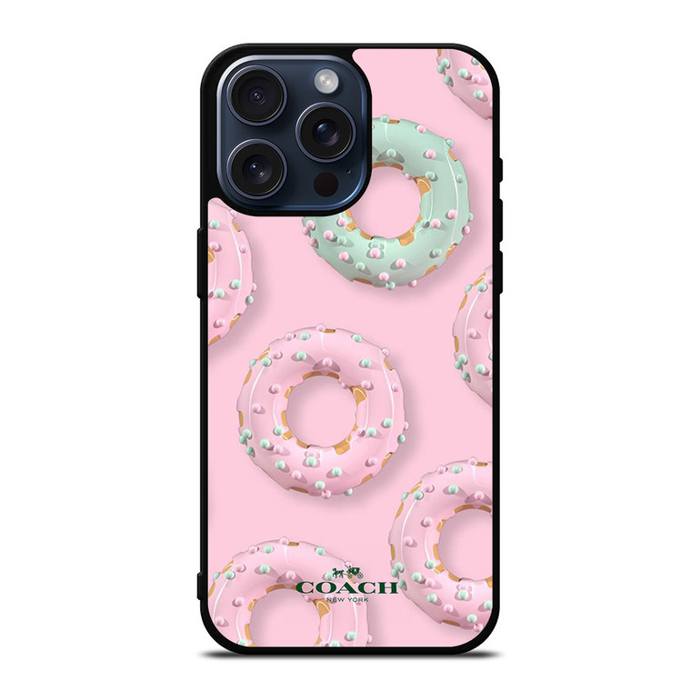 COACH NEW YORK LOGO DONUTS ICON iPhone 15 Pro Max Case Cover