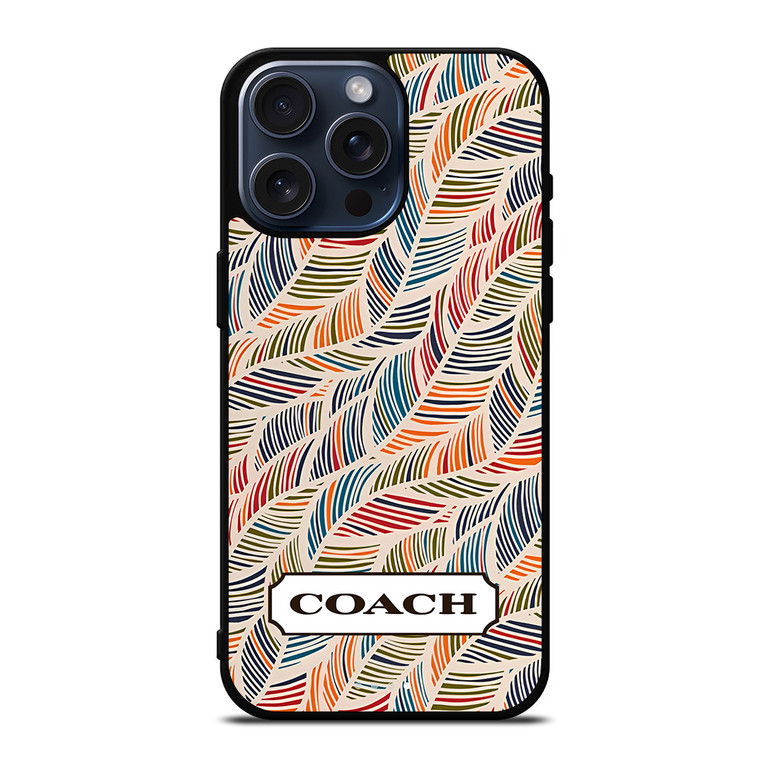 COACH NEW YORK LOGO MONOGRAM SEAMLESS PATTERN iPhone 15 Pro Max Case Cover