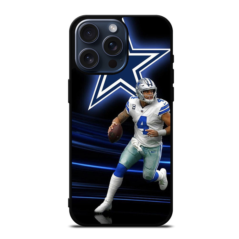 DAK PRESCOTT 4 DALLAS COWBOYS iPhone 15 Pro Max Case Cover