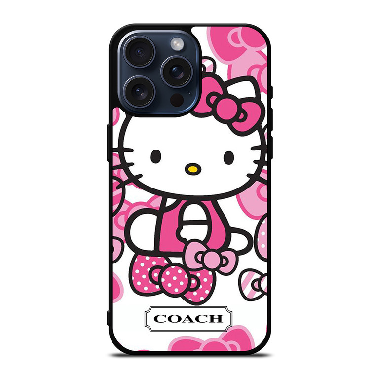 HELLO KITTY COACH NEW YORK PINK iPhone 15 Pro Max Case Cover