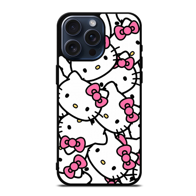 HELLO KITTY FACE COLLAGE iPhone 15 Pro Max Case Cover