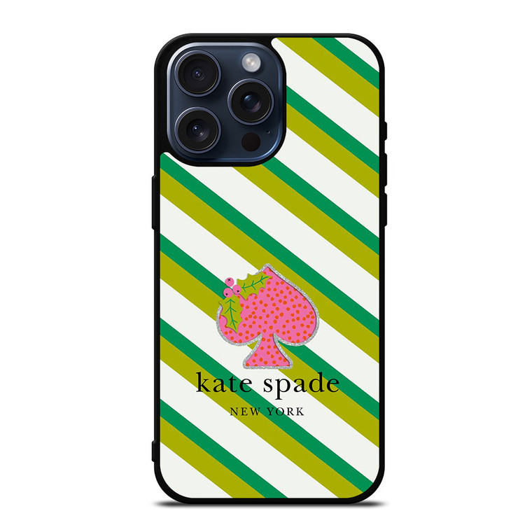 KATE SPADE NEW YORK LOGO FRUITY GREEN iPhone 15 Pro Max Case Cover