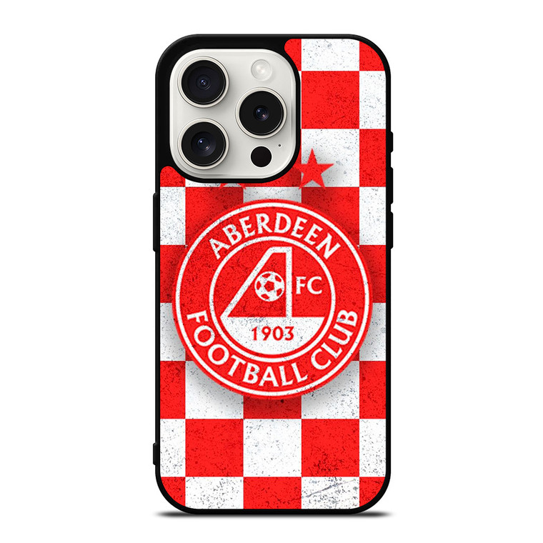 ABERDEEN FC LOGO SPFL FOOTBALL CLUB iPhone 15 Pro Case Cover