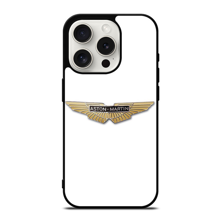 ASTON MARTIN CAR GOLD LOGO iPhone 15 Pro Case Cover