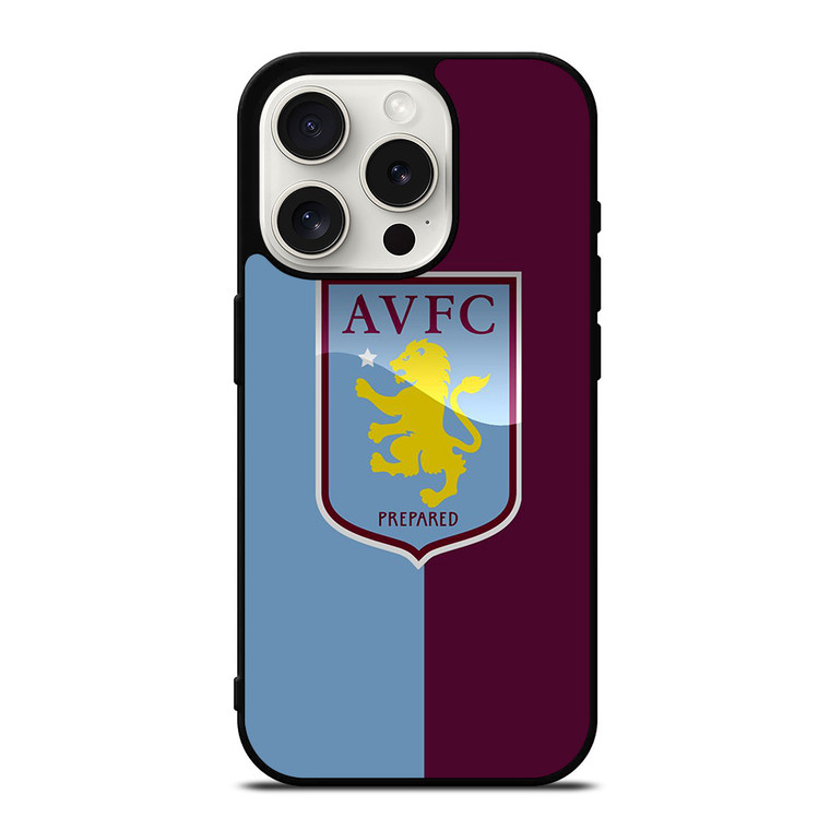 ASTON VILLA FC LOGO FOOTBALL CLUB iPhone 15 Pro Case Cover