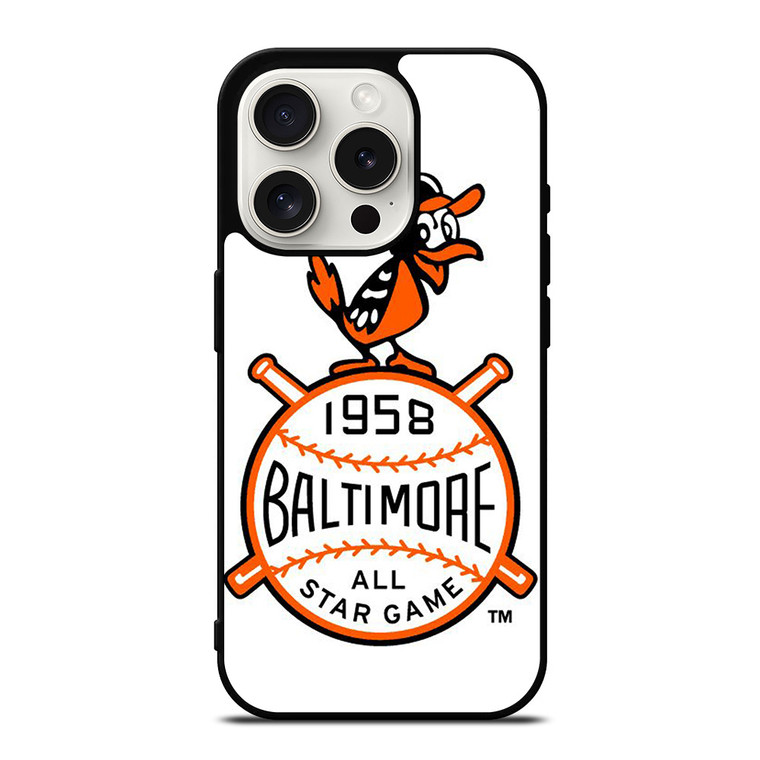BALTIMORE ORIOLES LOGO BASEBALL TEAM 1958 iPhone 15 Pro Case Cover