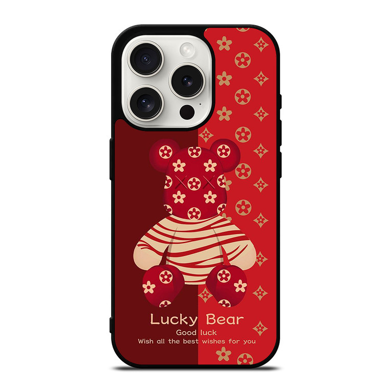BEAR BRICK KAWS LUCKY iPhone 15 Pro Case Cover