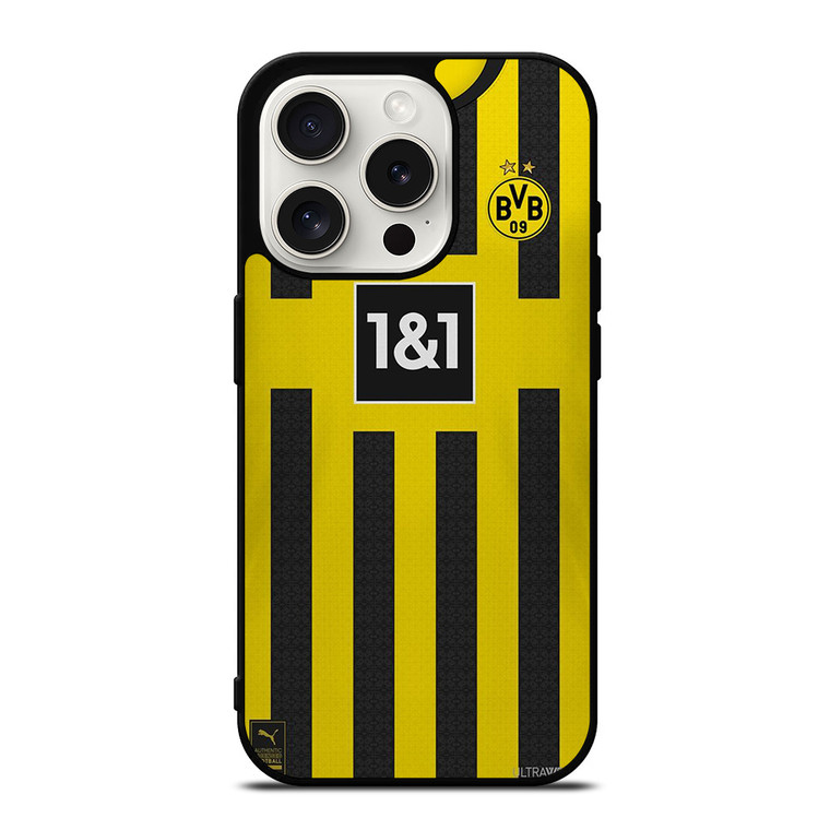 BORUSSIA DORTMUND BVB FOOTLBALL JERSEY iPhone 15 Pro Case Cover