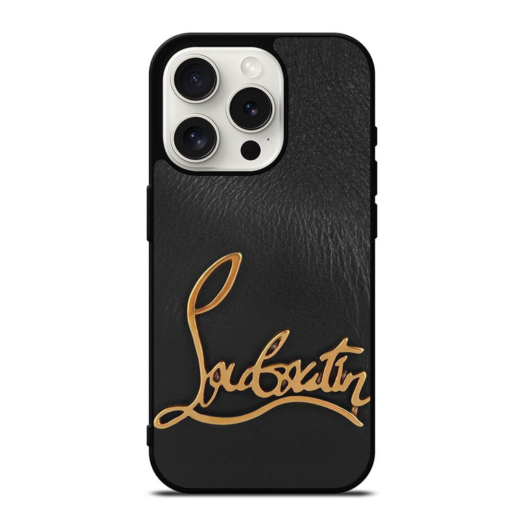 CHRISTIAN LOUBOUTIN LOGO LEATHER iPhone 15 Pro Case Cover