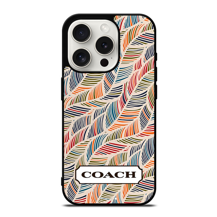 COACH NEW YORK LOGO MONOGRAM SEAMLESS PATTERN iPhone 15 Pro Case Cover